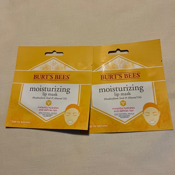 Burts Bees Moisturizing Lip Mask - Meadowfoam Seed & Almond Oils ~ 2pk. - Picture 1 of 3